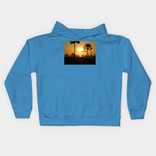 Sunset over the pier Kids Hoodie